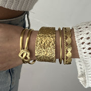 Heart Trendy Magazine Style Women's Stainless Steel Bracelet