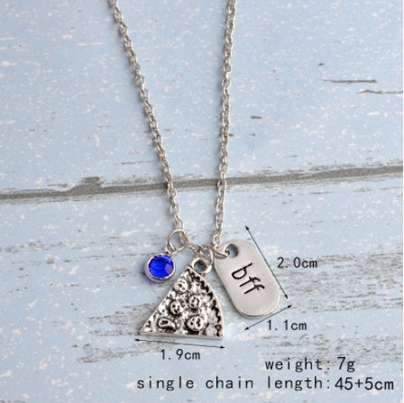 Best Friend Forever Pizza Necklace