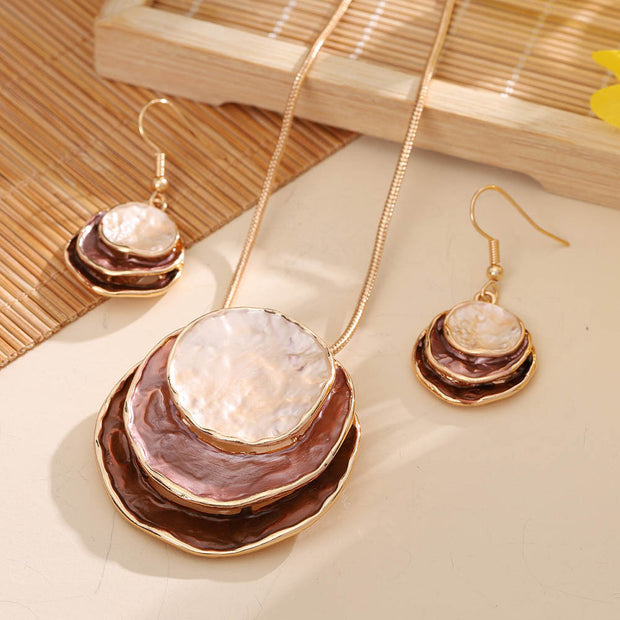 Fashion Creative Zinc Alloy Necklace Eardrops Suit
