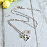Best Friend Forever Pizza Necklace