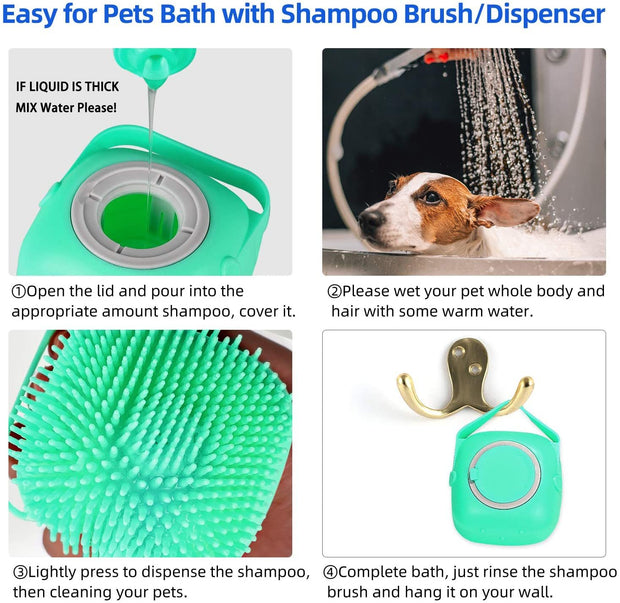 Pet Dog and cat Shampoo Massager Brush