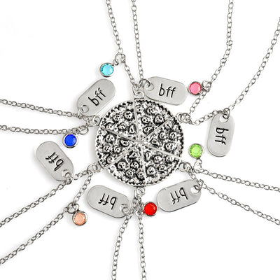 Best Friend Forever Pizza Necklace