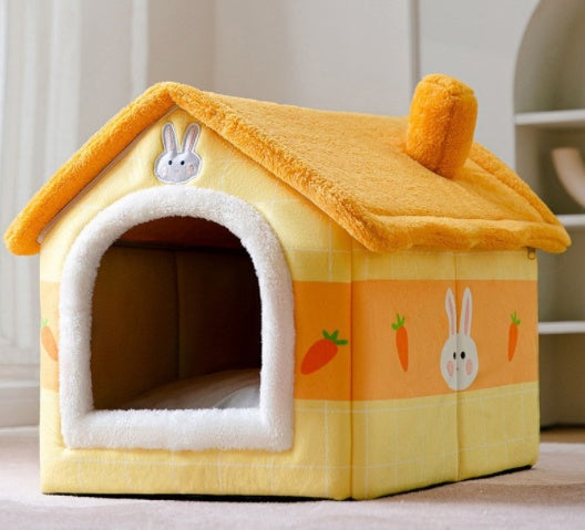 Foldable House Pet Bed