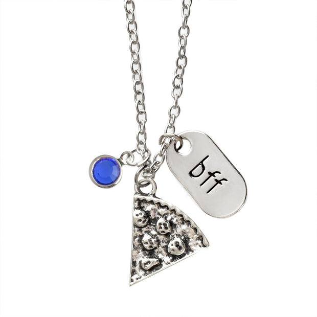 Best Friend Forever Pizza Necklace