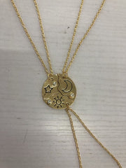 Sun, Moon And Star Pendant Set, Best Friend, Best friend, Friendship Couple Necklace, Fashion Jewelry