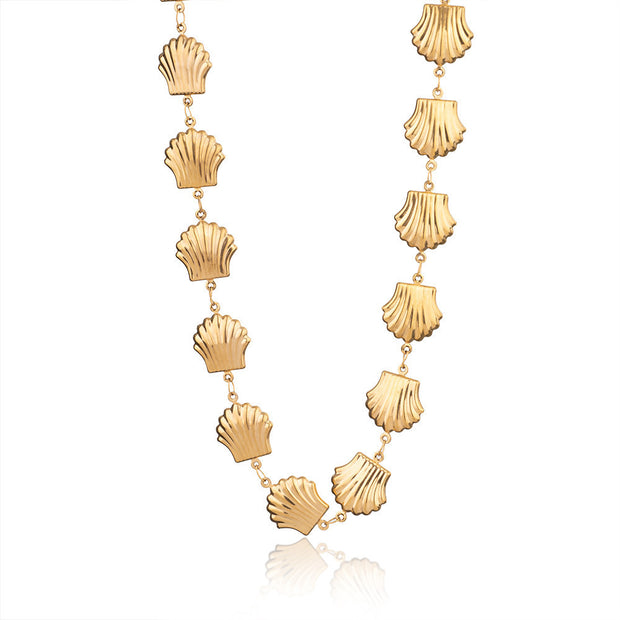 Ocean Series Titanium Steel Necklace Female Starfish Shell Pendant