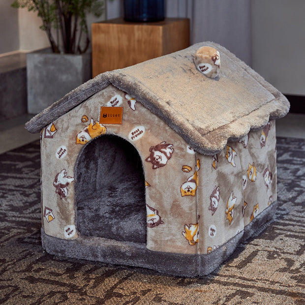 Foldable House Pet Bed