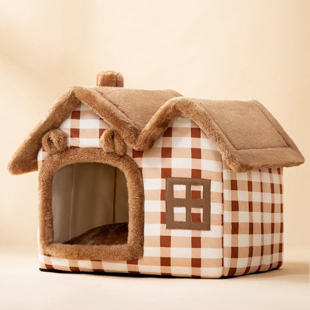 Foldable House Pet Bed