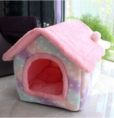Foldable House Pet Bed