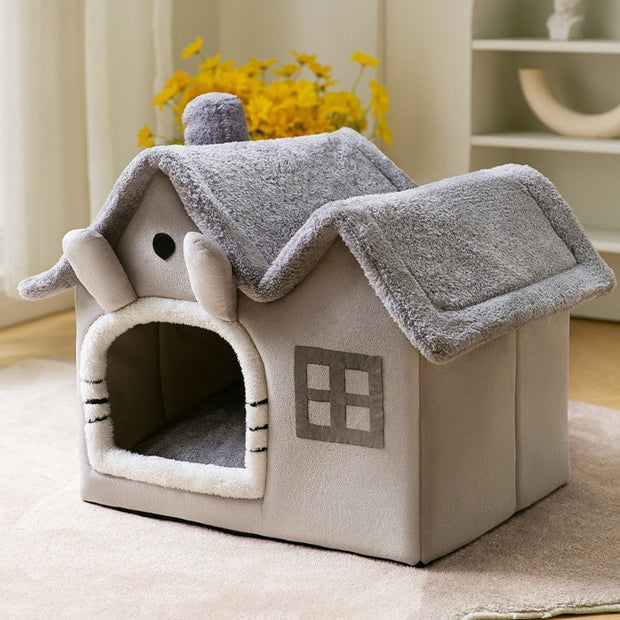 Foldable House Pet Bed