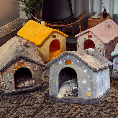 Foldable House Pet Bed