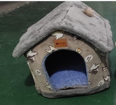 Foldable House Pet Bed