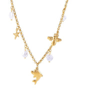 Ocean Series Titanium Steel Necklace Female Starfish Shell Pendant