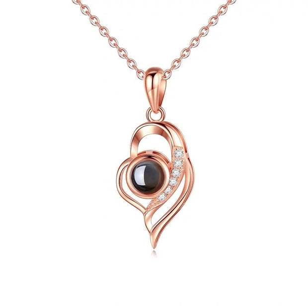 I Love You Projection Pendant, Women's Collarbone Chain