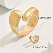 14K Gold-Plated Adjustable Open Ring