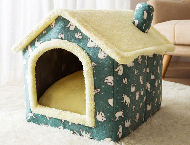 Foldable House Pet Bed