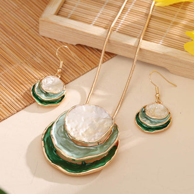 Fashion Creative Zinc Alloy Necklace Eardrops Suit