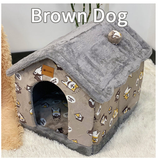 Foldable House Pet Bed