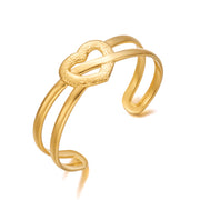 Heart Trendy Magazine Style Women's Stainless Steel Bracelet
