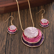 Fashion Creative Zinc Alloy Necklace Eardrops Suit