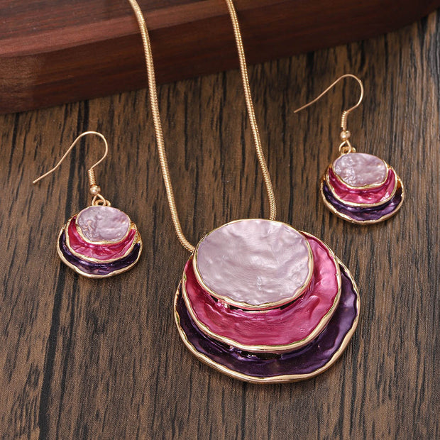 Fashion Creative Zinc Alloy Necklace Eardrops Suit