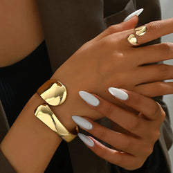 14K Gold-Plated Adjustable Open Ring
