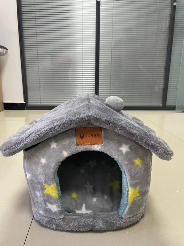 Foldable House Pet Bed