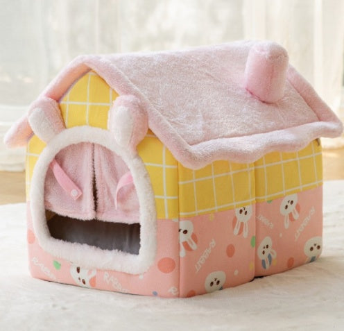 Foldable House Pet Bed
