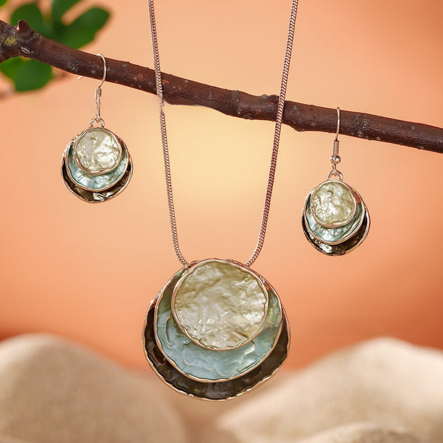 Fashion Creative Zinc Alloy Necklace Eardrops Suit