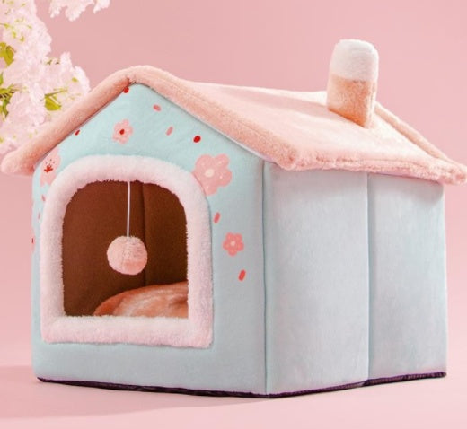 Foldable House Pet Bed